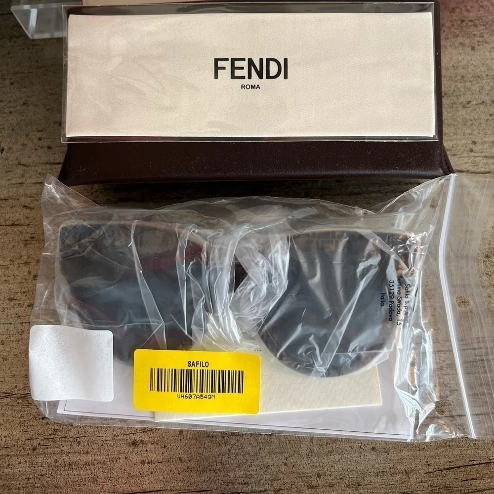 FENDI F is FENDI FF 55mm Havana Cat Eye Sunglasses - Picture 10 of 14